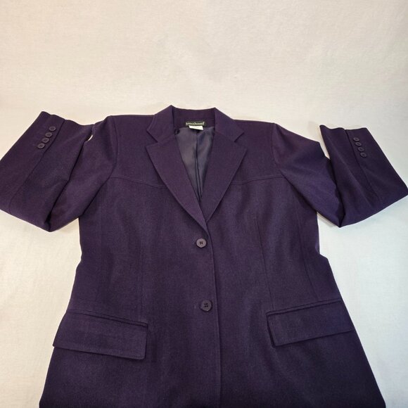 Vintage HARVE BENARD Old Money Preppy Purple Wool Blazer Jacket Size 10 LIKE NEW - Picture 6 of 16